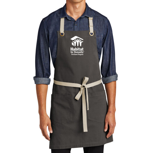 Port Authority® Canvas Full-Length Two-Pocket Apron - Printed Logo Thumbnail