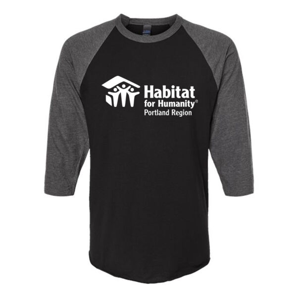 Tultex - Fine Jersey Raglan T-Shirt - Printed Logo Thumbnail