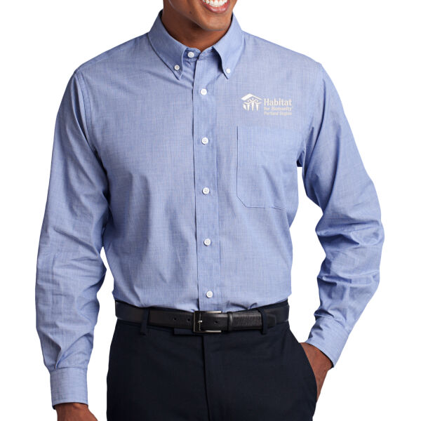 Port Authority Tall Crosshatch Easy Care Shirt - Embroidered Logo Thumbnail