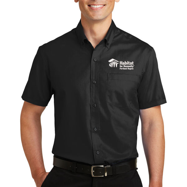 Port Authority Short Sleeve SuperPro Twill Shirt - Embroidered Logo Thumbnail