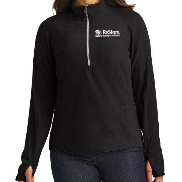 Port Authority Women's Microfleece 1/2 Zip Pullover - Embroidered Logo Thumbnail