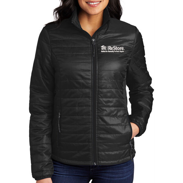 Port Authority Women's Packable Puffy Jacket - Embroidered Logo Thumbnail