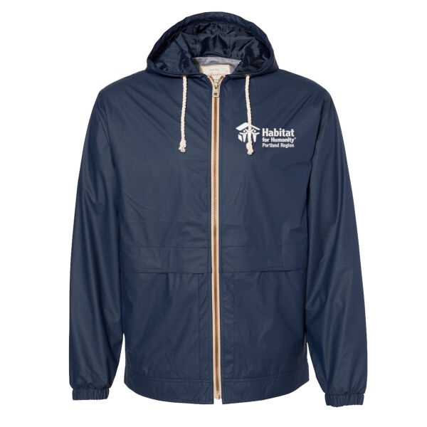 Weatherproof Unisex Vintage Hooded Rain Jacket - Embroidered Logo Thumbnail