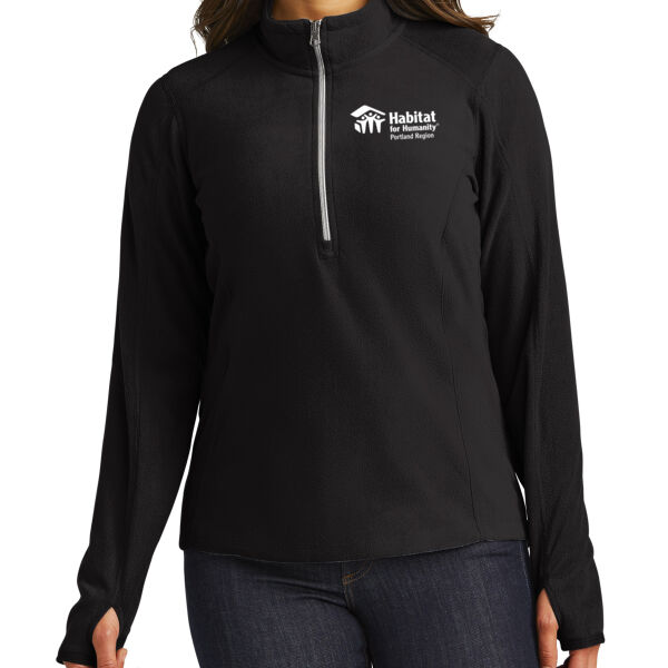 Port Authority Women's Microfleece 1/2 Zip Pullover - Printed Logo Thumbnail
