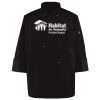 Ten Pearl Button Black Chef Coat Thumbnail